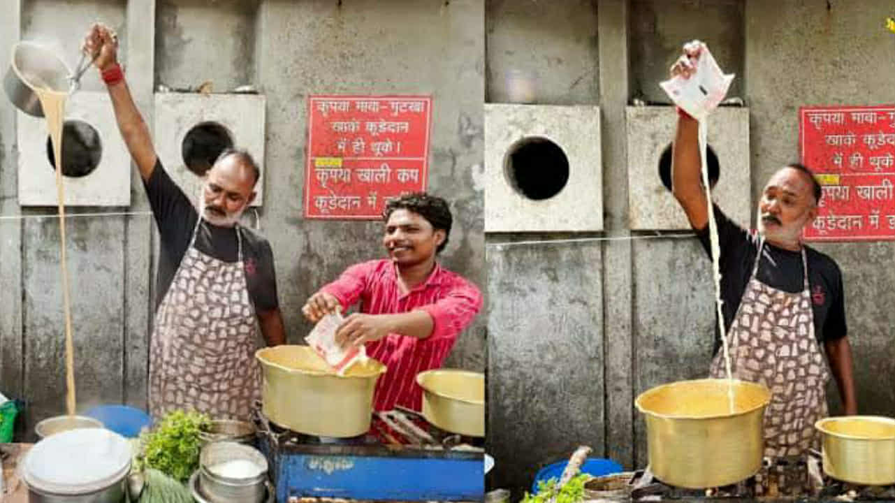 চা নিয়েই কেরামতি, লোফালুফি! পানীয়তে বিশেষ উপকরণ মিশিয়েই জনপ্রিয় 'অ্যাকশন চাওয়ালা'